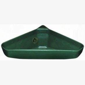 Fodertrug hest hjrnemontering 21 liter mrkegrn