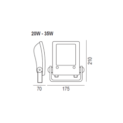 Pinguino LED 35W ASY 4000K IP66