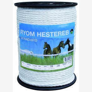 Hestehegn strmfrende elreb 5mm hvid 200 meter