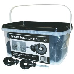 Hestehegn Isolator ring med skrue 90 stk sort