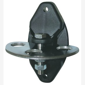 Hestehegn Ledstop til hndtag rustfri 4 stk, sort/rustfri