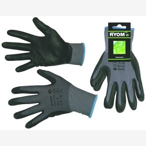 Heste-/arbejdsgriphandske nitril str. 9 sort-gr