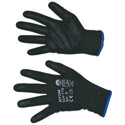 Heste-/arbejdsgriphandske med foer nitril str. 9 sort