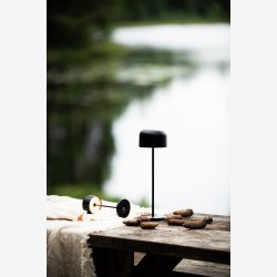 Lille mini bordlampe USB 2200K/2700K d�mpbar Sort
