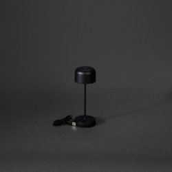 Lille mini bordlampe USB 2200K/2700K d�mpbar Sort
