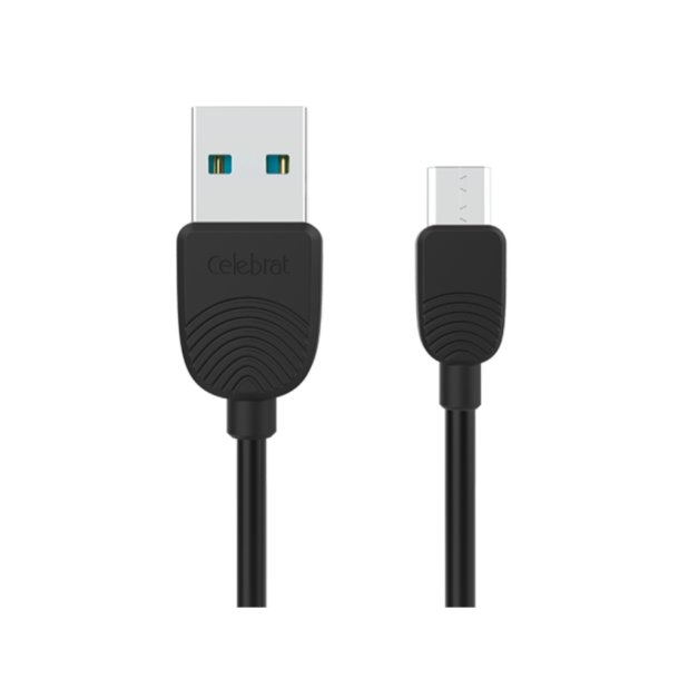 Celebrat SKY-2M ladekabel USB-A / USB-Android, sort
