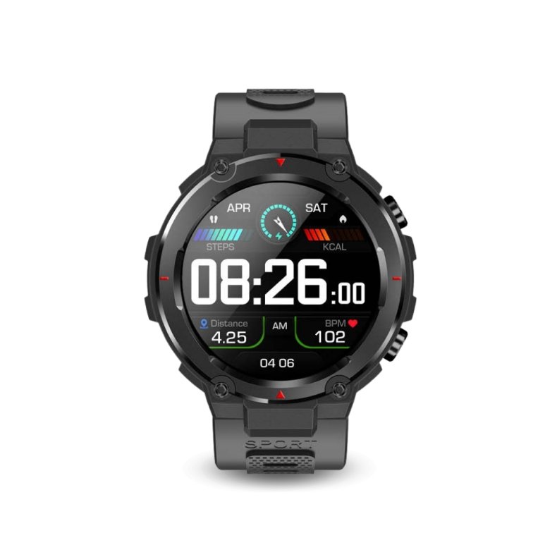 Garrda Sport GPS vandtt smartwatch, sort-sort
