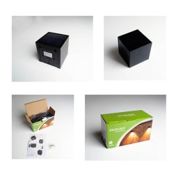 Kube solcelle lamper 2 stk