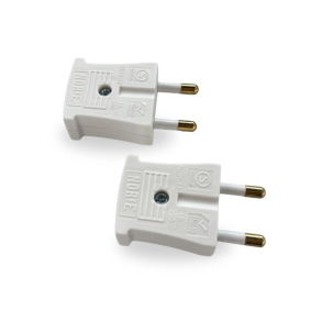 Stikprop hanstik 2 stk hvid