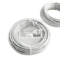 Ledning 10 meter, flad hvid 2x0,75mm2