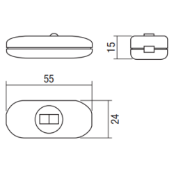 S/450/B afbryder, hvid
