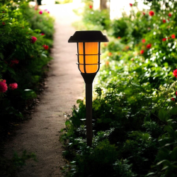 Flamme solcellelampe p spyd 1 stk