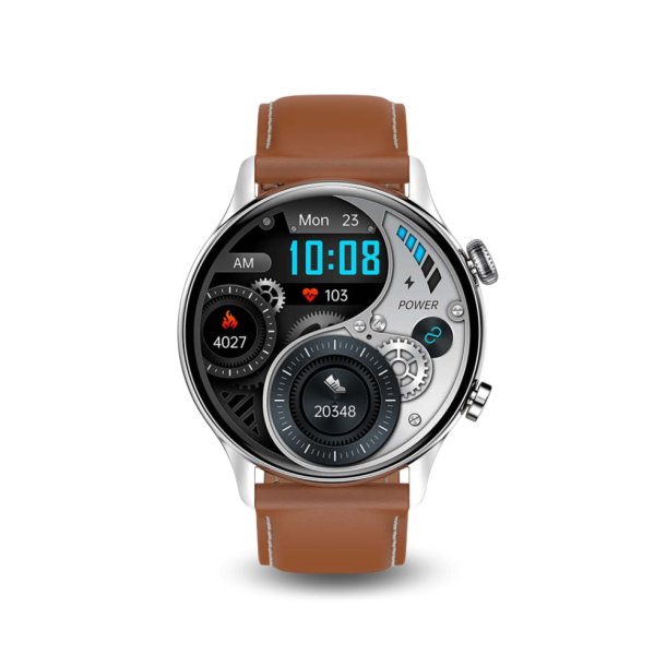 Garrda Aslan G9 smartwatch, slv-brun lder