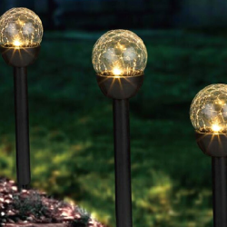 Kugle solcellelampe p spyd 1 stk