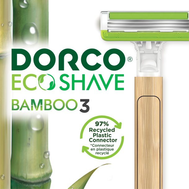 Bambus barberskraber + 8 barberblade